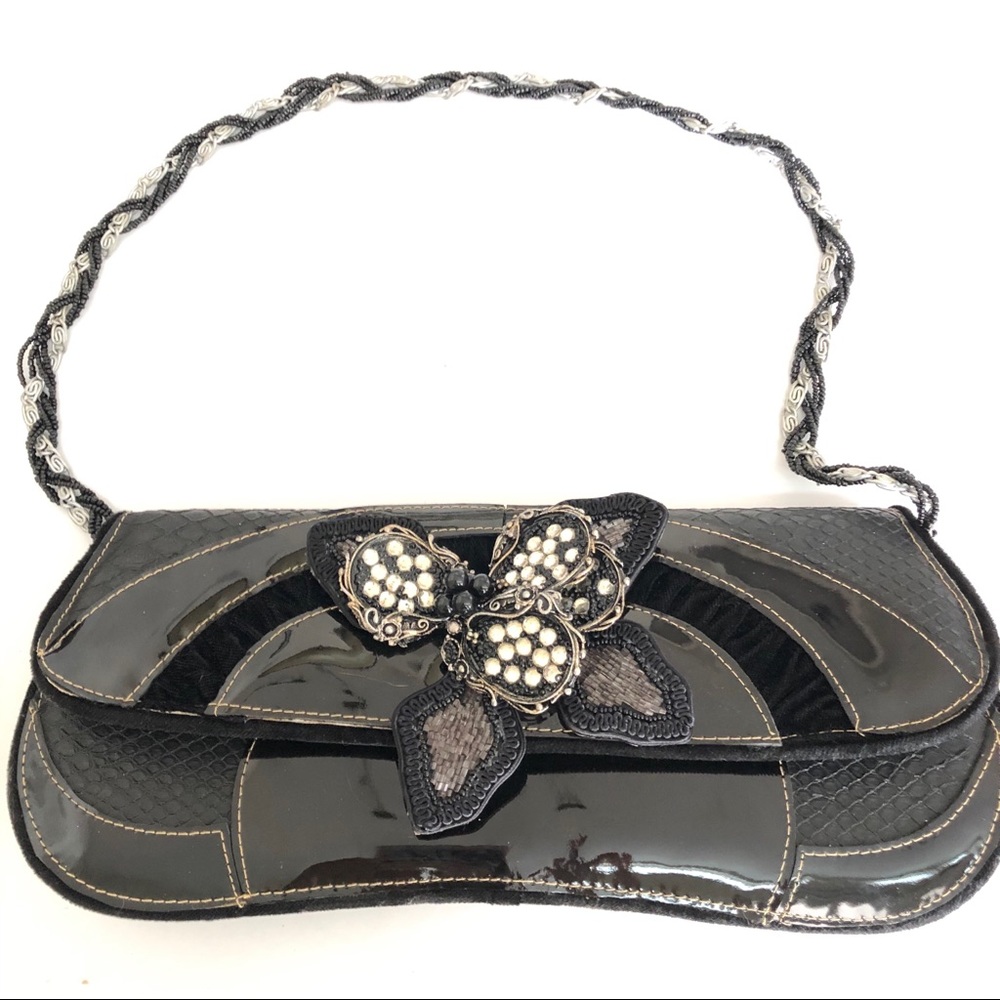 MARY FRANCES DESIGNER BEADED FLORAL BAG